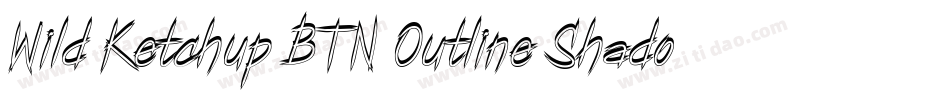 Wild Ketchup BTN Outline Shadow字体转换